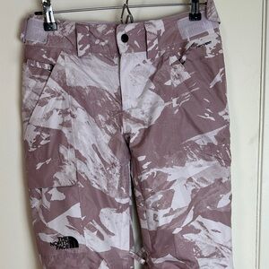 The North Face Pink and White Snow pants